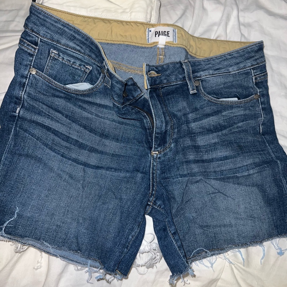 PAIGE Blue Denim Shorts